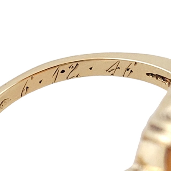 10K Yellow Gold Cameo Ring Size 6 #16155 - Picture 6 of 8